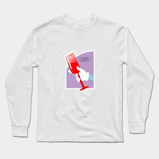 Red Wine Cheers Party Long Sleeve T-Shirt